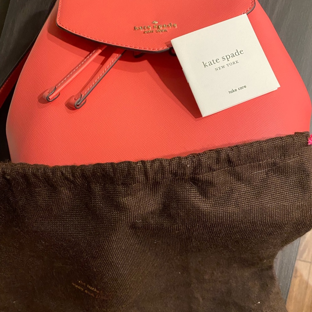 NEW Katespade hotpink Lizzie Medium Flap Backpack - Picture 6 of 9